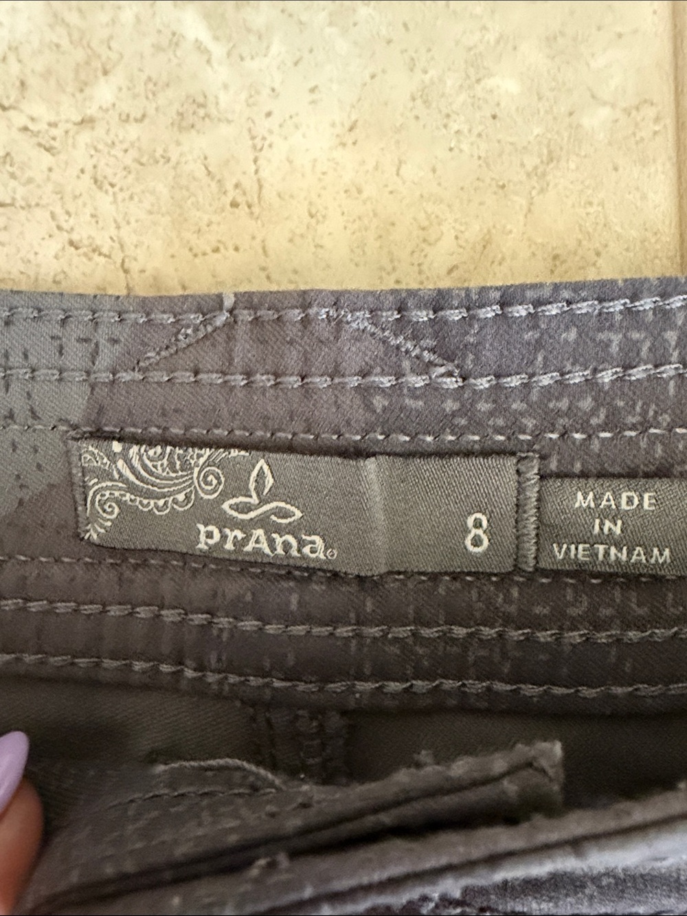 Prana Women's Dark Gray Camo Cargo Shorts - Picture 2 of 8